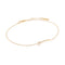 14kt Gold White Sapphire Curve Bar Bracelet